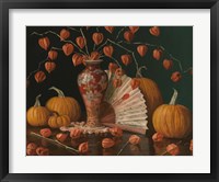 Chinese Lanterns Pumpkin And Fan Fine Art Print