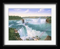 Niagara Falls In 1860 Framed Print