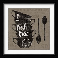 Linen Coffee III Framed Print