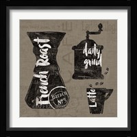 Linen Coffee IV Framed Print