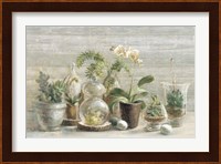 Greenhouse Orchids on Wood Fine Art Print