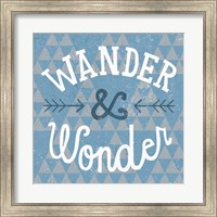 Mod Triangles Wander and Wonder Blue Fine Art Print