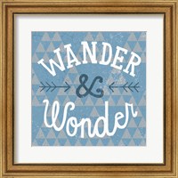 Mod Triangles Wander and Wonder Blue Fine Art Print