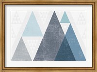Mod Triangles I Blue Fine Art Print