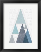 Mod Triangles III Blue Fine Art Print