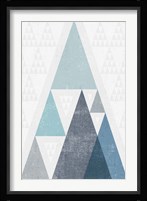 Mod Triangles III Blue Fine Art Print