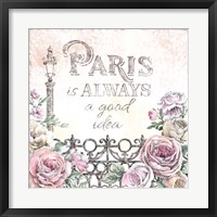Paris Roses IV Framed Print