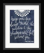 Sun Quote II Framed Print