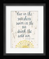 Sun Quote IV Framed Print