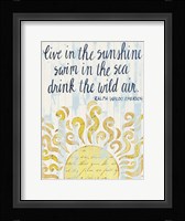 Sunny Day Words I Framed Print