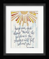 Sunny Day Words II Framed Print