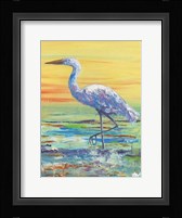 Egret Sunset II Framed Print