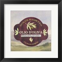 Olive Oil Labels II Framed Print