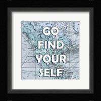 Map Words I Framed Print
