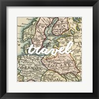 Map Words IV Framed Print