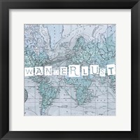 Map Words V Framed Print