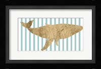 Pin Stripe Whale I Framed Print