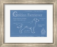 Blueprint Golden Retriever Fine Art Print