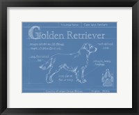 Blueprint Golden Retriever Fine Art Print