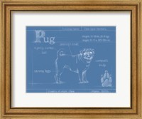 Blueprint Pug Fine Art Print