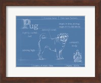 Blueprint Pug Fine Art Print