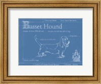 Blueprint Basset Hound Fine Art Print