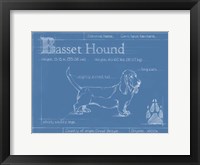 Blueprint Basset Hound Fine Art Print