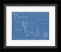 Blueprint Westie Framed Print