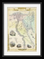 Vintage Map of Egypt Fine Art Print