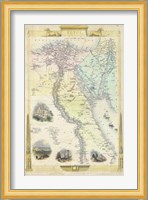 Vintage Map of Egypt Fine Art Print