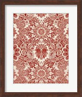 Baroque Tapestry in Red I Fine Art Print