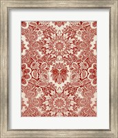 Baroque Tapestry in Red I Fine Art Print