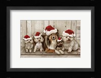 Dogs Christmas Framed Print