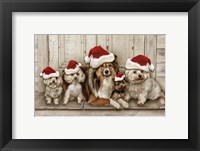 Dogs Christmas Framed Print