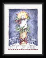 Merry Christmas Snowman Fine Art Print