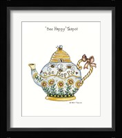 Bee Happy Teapot Fine Art Print