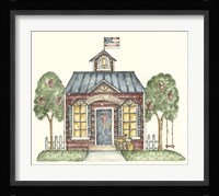 Schoolhouse With Flag Fine Art Print