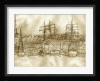 Boston Harbor c. 1877 Sepia Tone Fine Art Print