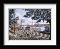 Steam Along Hudson Framed Print