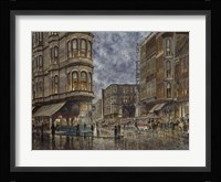 Dinner Hour, San Francisco, Ellis & Market St. Framed Print