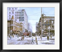 Los Angeles,  5Th And Hill Framed Print