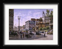 Los Angeles,  Temple & Broadway Framed Print