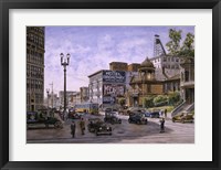 Los Angeles,  Temple & Broadway Framed Print