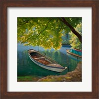 Barca sul Fiume Fine Art Print