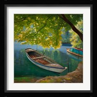 Barca sul Fiume Fine Art Print