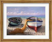 Barche sulla Spiaggia Fine Art Print