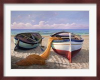 Barche sulla Spiaggia Fine Art Print