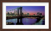 Manhattan Bridge and Skyline (detail) Fine Art Print