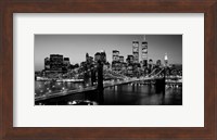Brooklyn Bridge, NYC BW Pano Fine Art Print