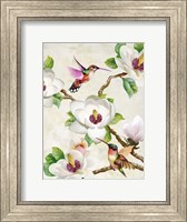 Magnolia and Humming Birds Fine Art Print